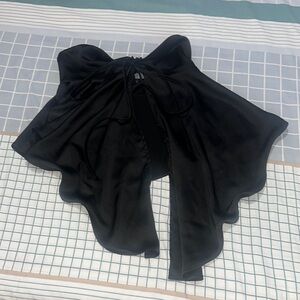 Forever 21 Black Satin Strapless Top